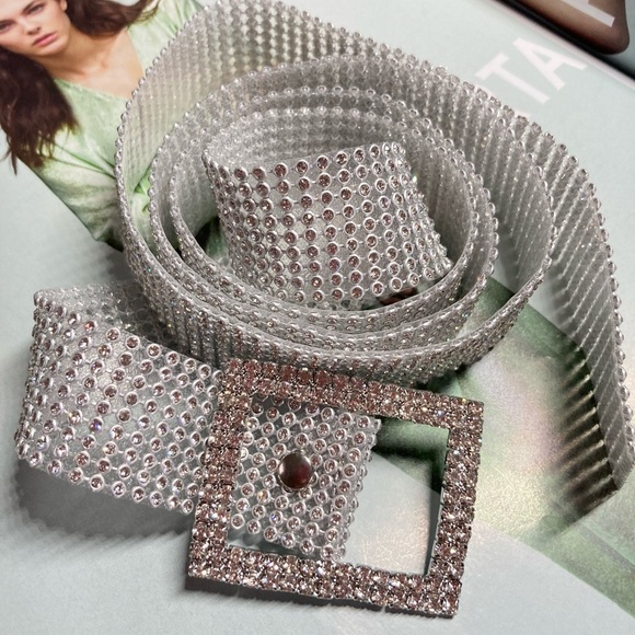 Rhinestone Silver Belt - Picture 5 of 5